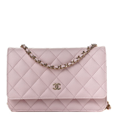 Chanel Caviar Quilted Wallet On Chain WOC Light Pink 1 of 11