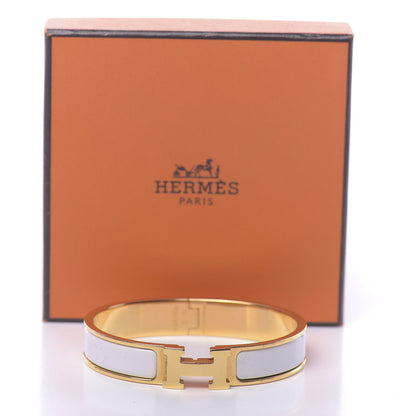Hermes Enamel Narrow Clic Clac H Bracelet PM White 5 of 5