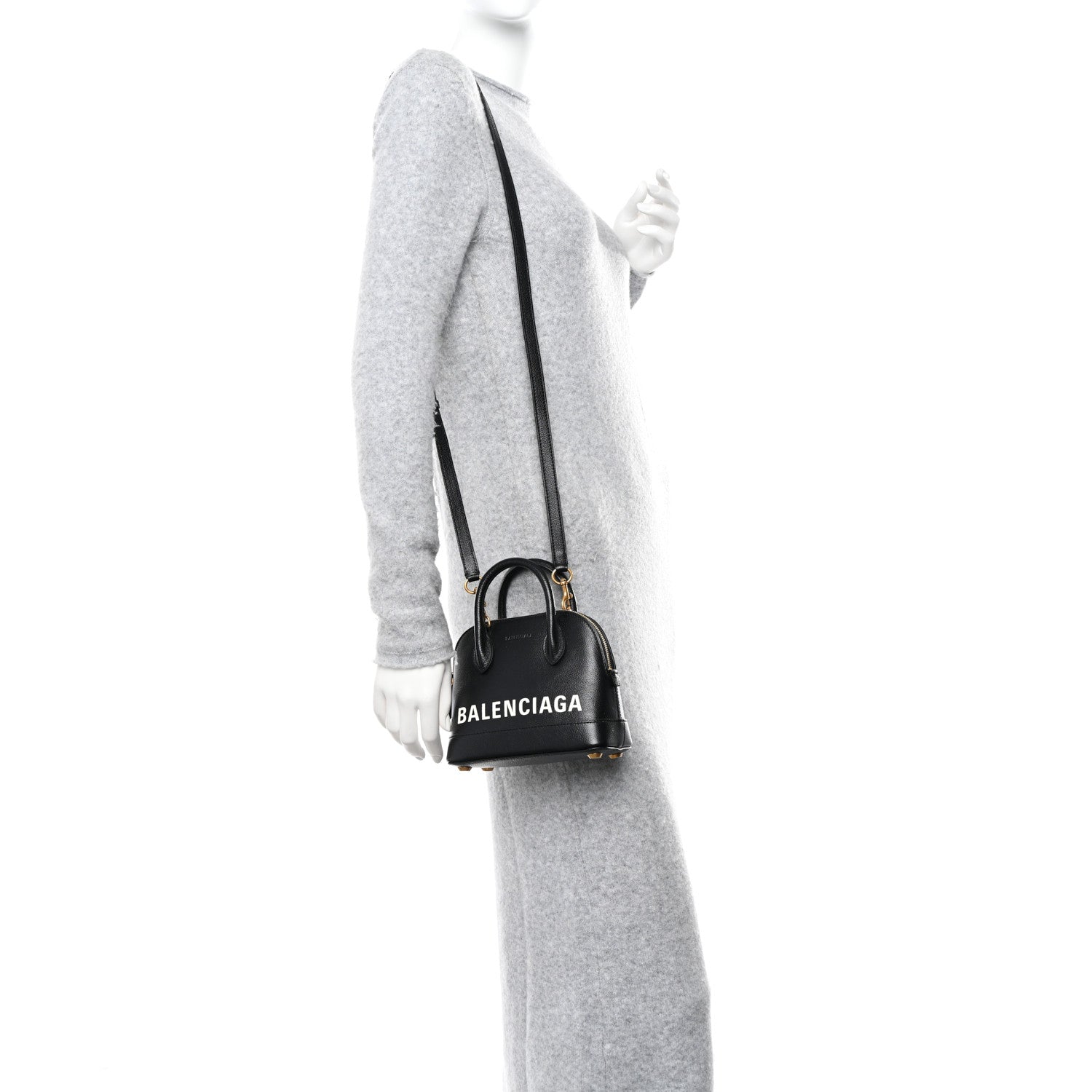 Balenciaga Grained Calfskin XXS Ville Top Handle Bag Black 2 of 11