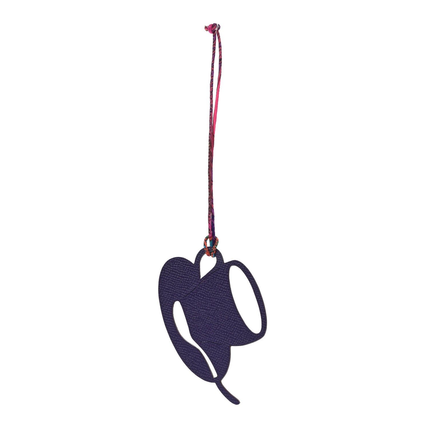 Hermes Togo Epsom Petit H Coffee Cup Charm Gris Mouette Ultraviolet 1 of 4