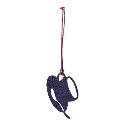 Hermes Togo Epsom Petit H Coffee Cup Charm Gris Mouette Ultraviolet 1 of 4