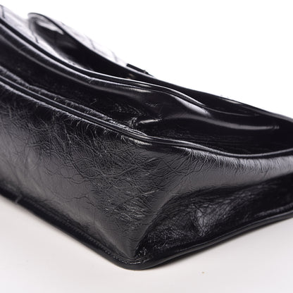 Saint Laurent Crinkled Calfskin Matelasse Monogram Medium Niki Chain Satchel Black 10 of 12