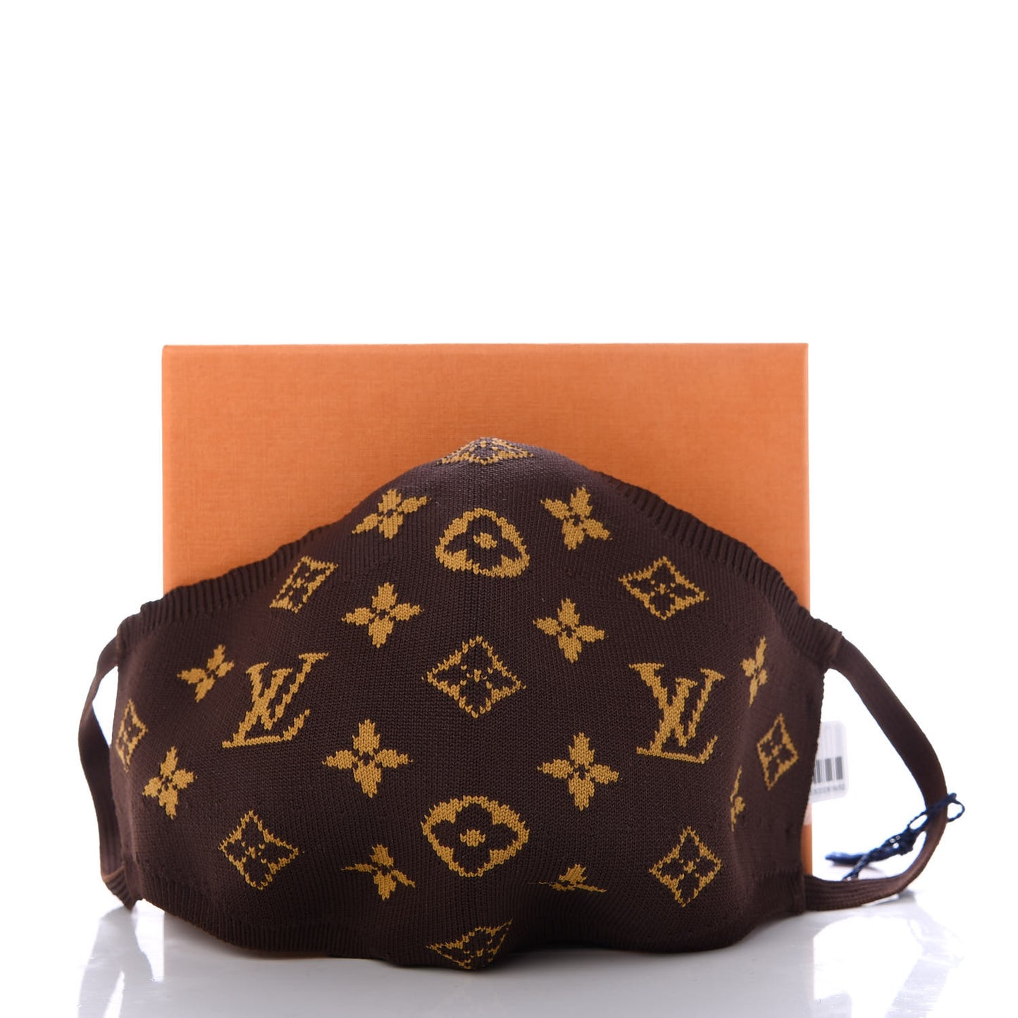 Monogram Knit Face Mask Brown