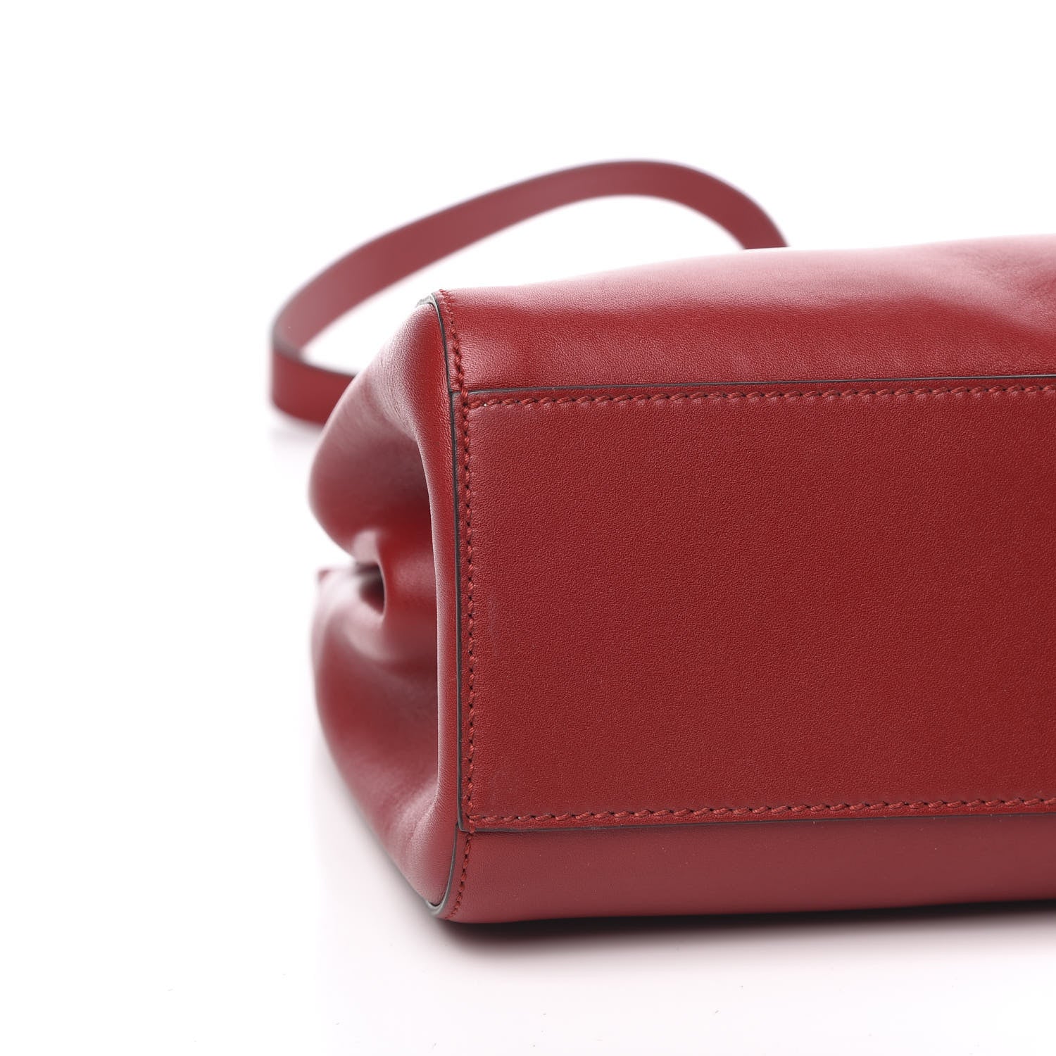Gucci Nappa Bamboo Medium Nymphaea Top Handle Bag Hibiscus Red 8 of 10