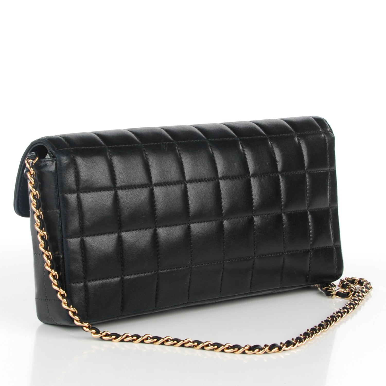 Chanel Lambskin Quilted East West Chocolate Bar Flap Black 3 of 9