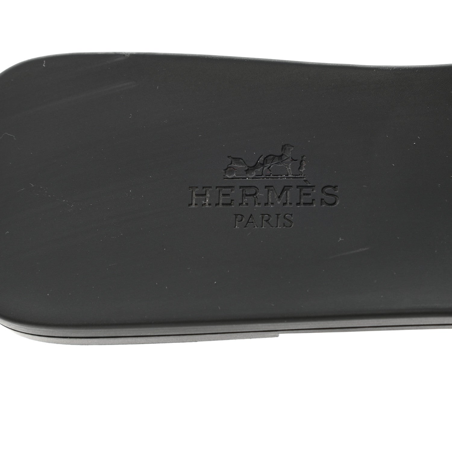 Hermes Rubber Aloha Sandals 39 Black 7 of 8