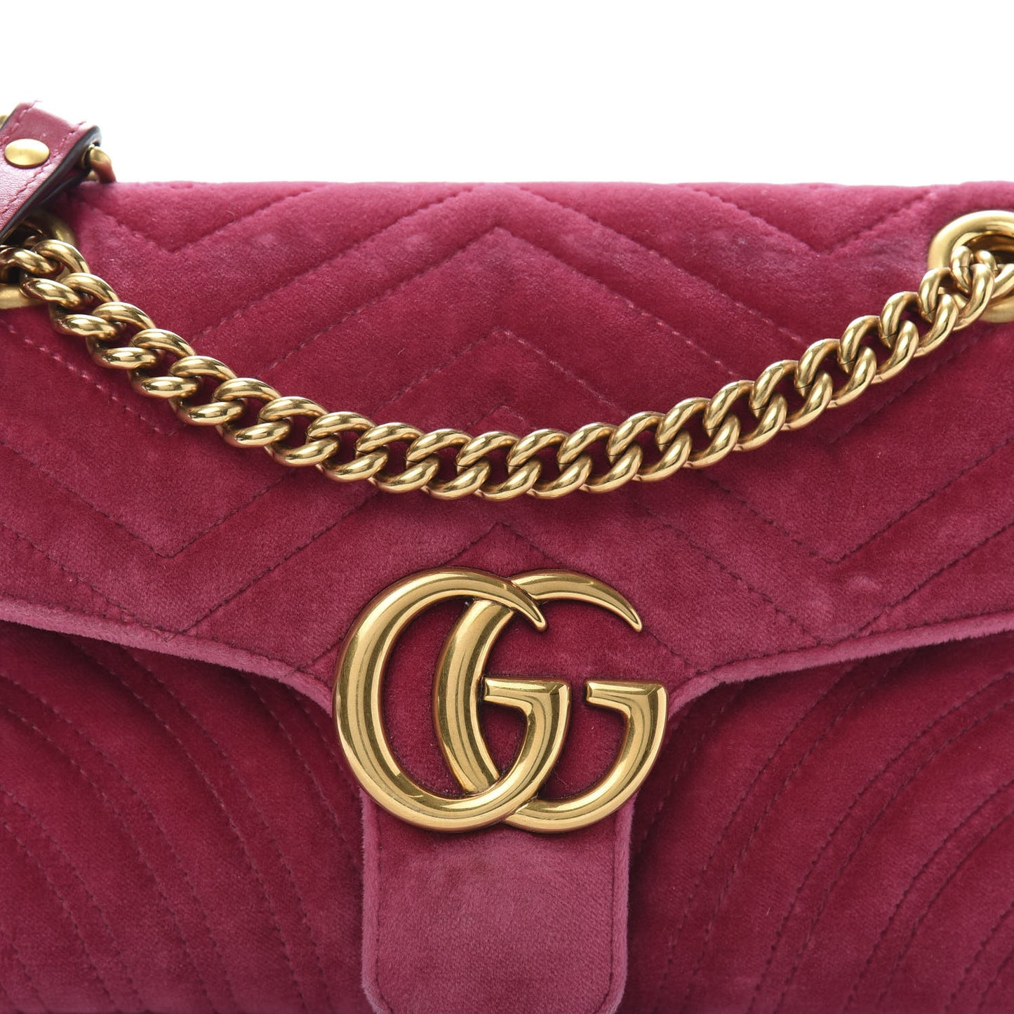 Velvet Matelasse Small GG Marmont Shoulder Bag Light Raspberry Rose