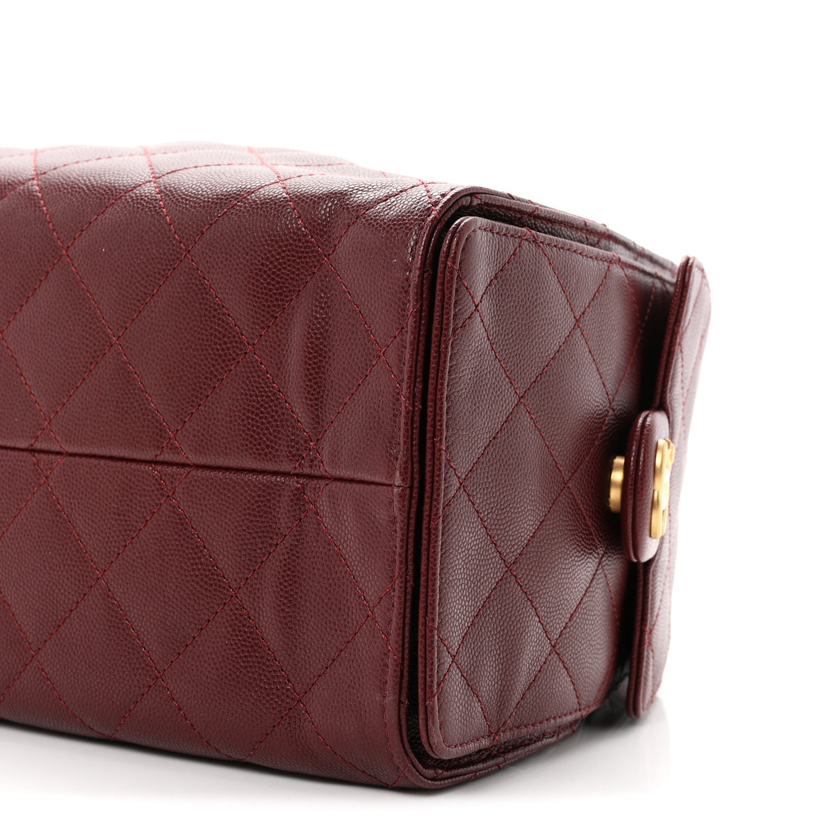 Caviar Quilted Small Chanel 25 Handbag Burgundy
