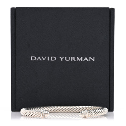 David Yurman Sterling Silver Diamond 5mm Cable Classics Dome Bracelet 4 of 4