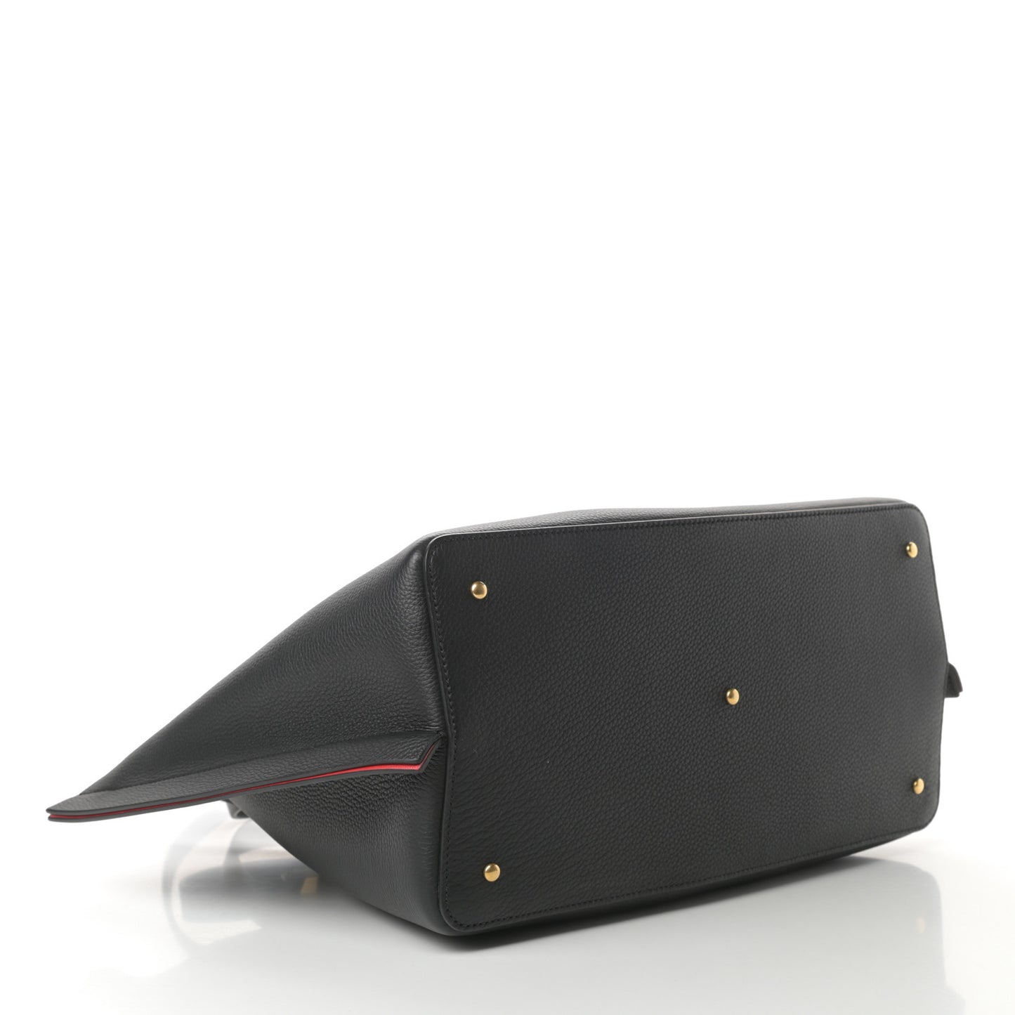 Grainy Calfskin Medium VLogo Escape Shopper Black