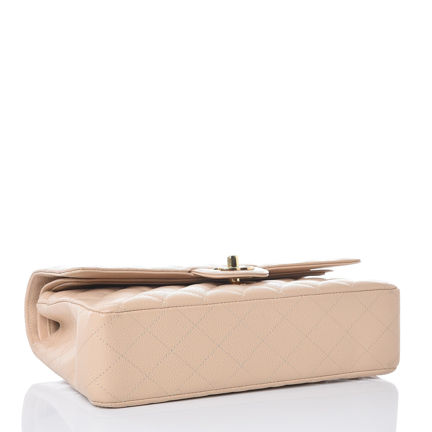 Chanel Caviar Quilted Medium Double Flap Beige Clair 4 of 8