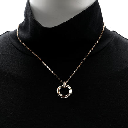 Cartier 18K Pink White Yellow Gold Diamond Trinity Pendant Necklace 2 of 5