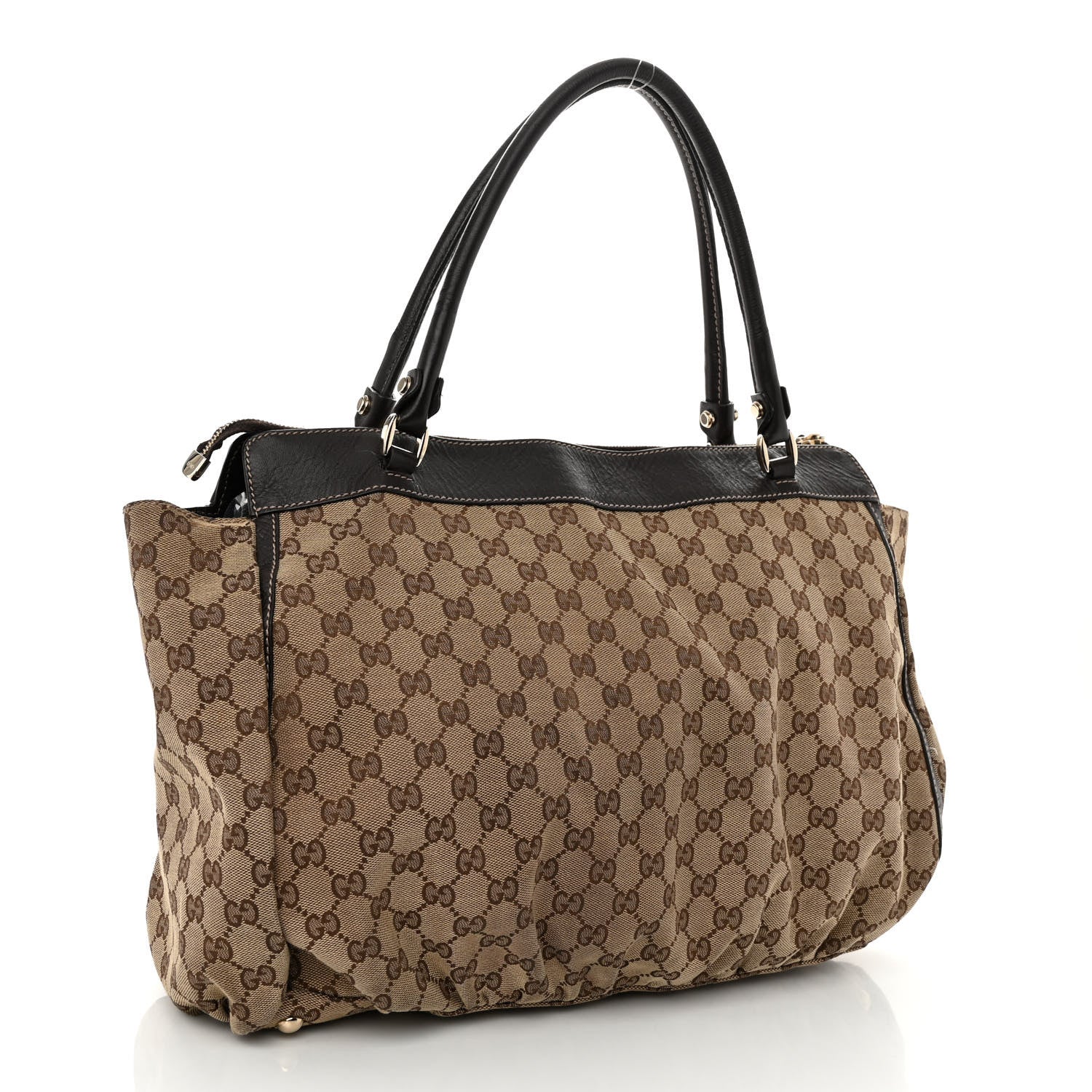 Gucci Monogram D Gold Tote Dark Brown 3 of 11
