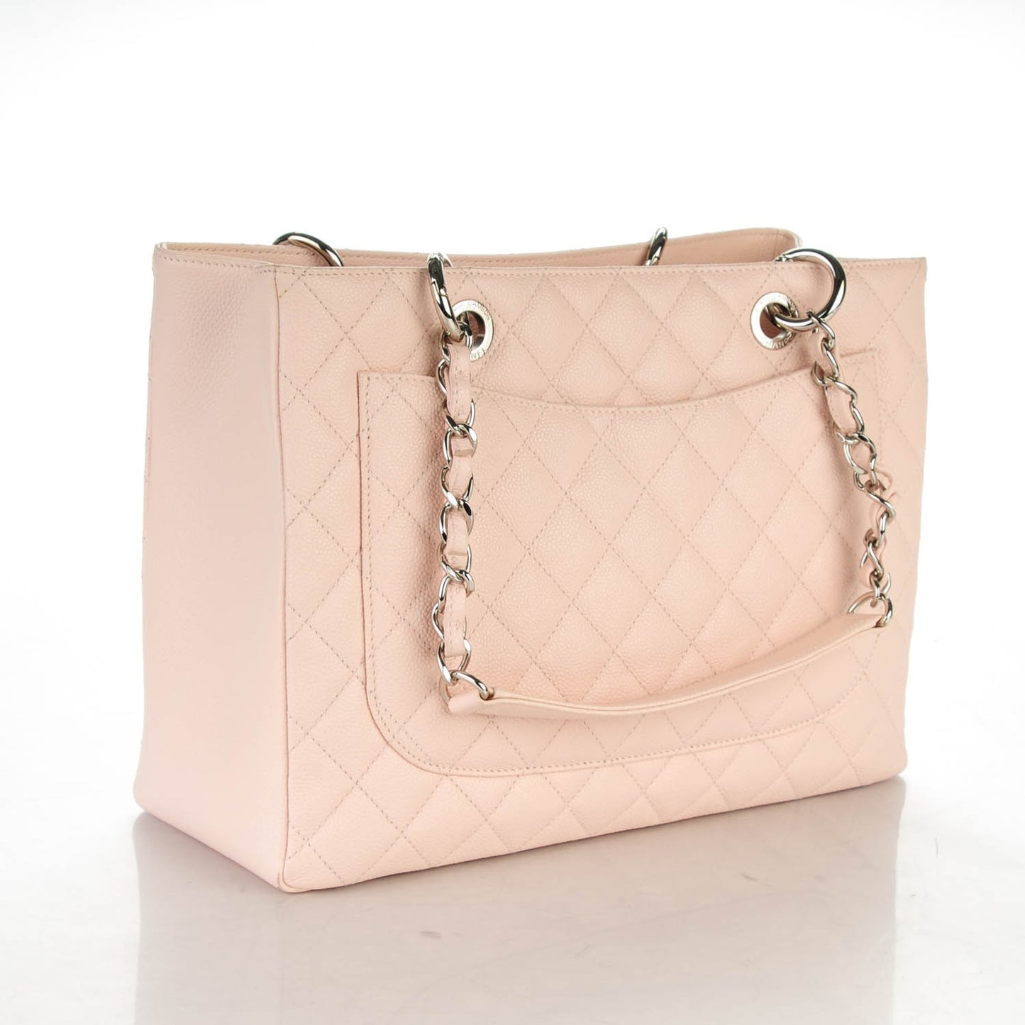 Caviar Quilted Grand Shopping Tote GST Light Pink