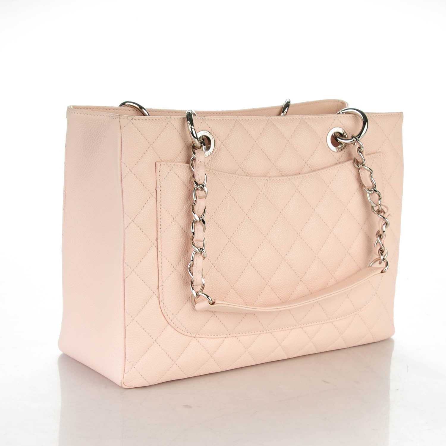 Chanel Caviar Quilted Grand Shopping Tote GST Light Pink 3 of 7