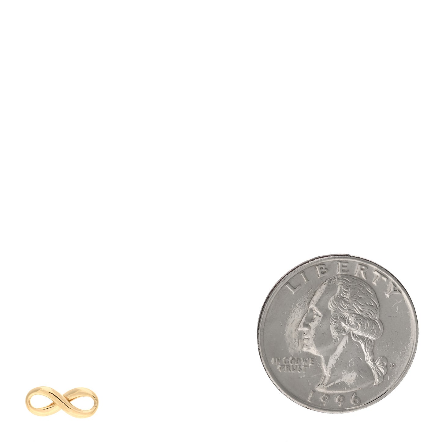 18K Yellow Gold Infinity Single Earring