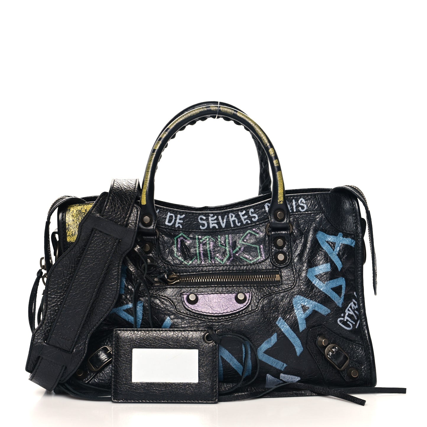 Agneau Graffiti All Over Classic Hardware S City Black Multicolor