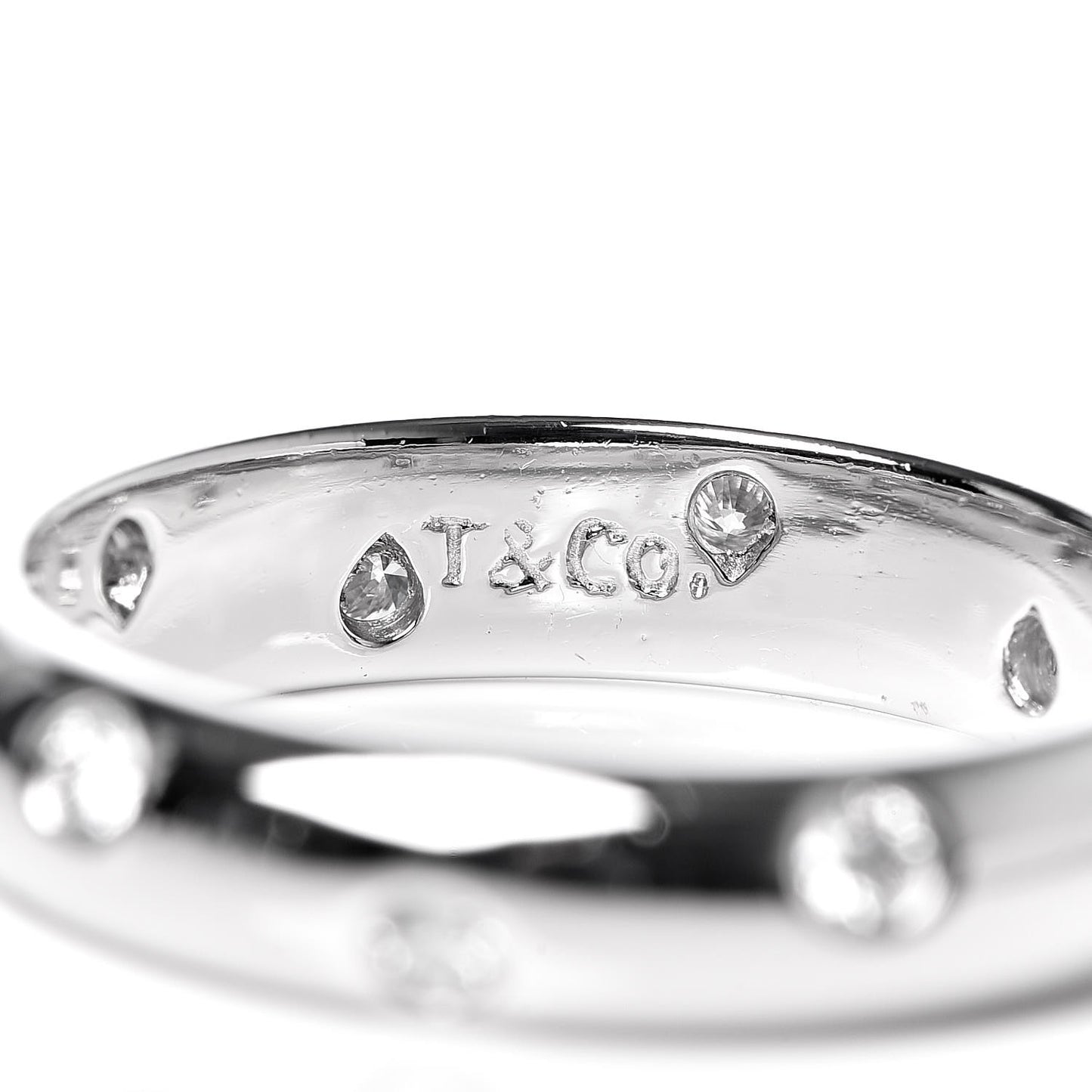 Platinum Diamond 4mm Etoile Band Ring 51 5.75