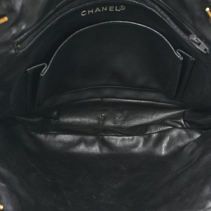 Chanel Lambskin Surpique Chevron Small Tote Black 5 of 14