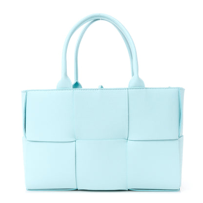 Bottega Veneta Grained Calfskin Intrecciato Small Arco Tote Pale Blue 1 of 15