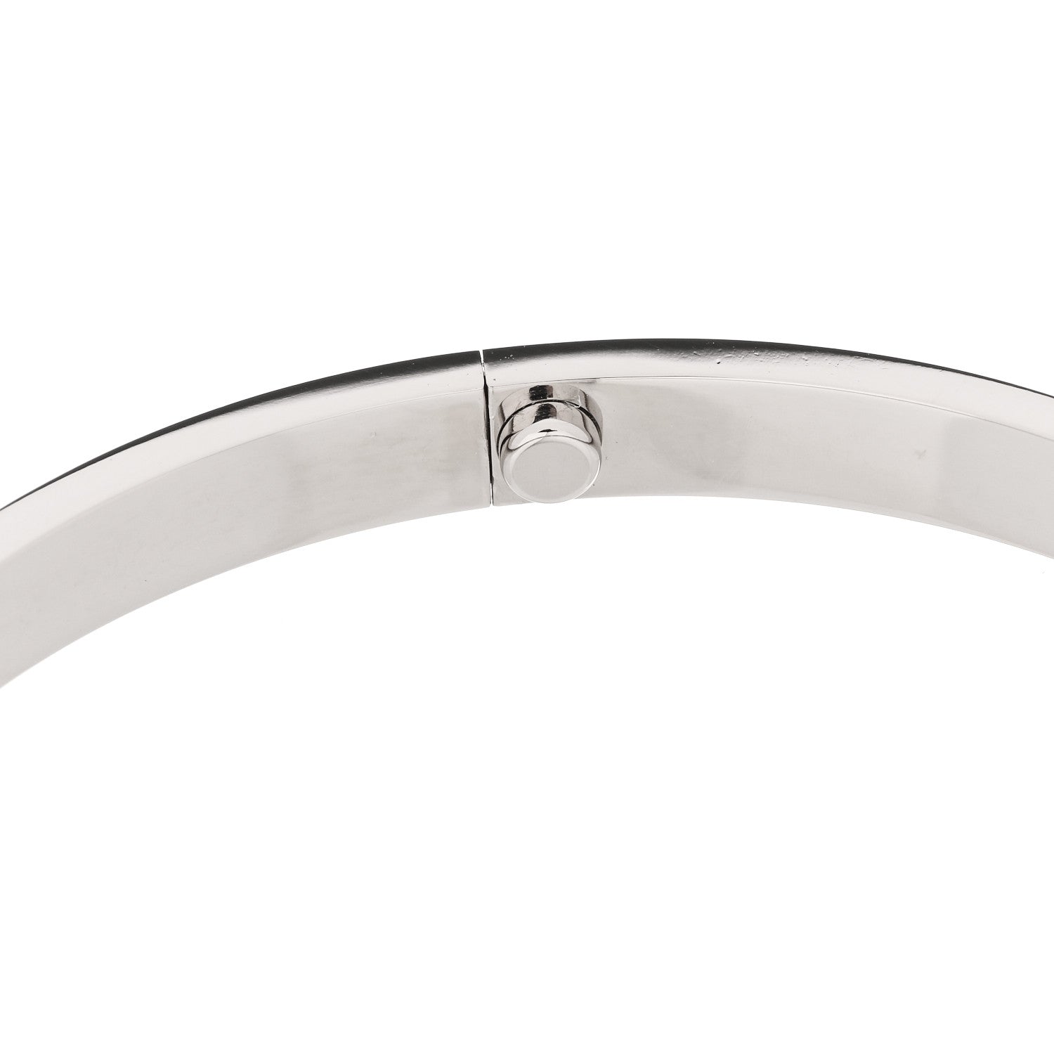 Cartier 18K White Gold LOVE Single Screw Bracelet 19 7 of 9