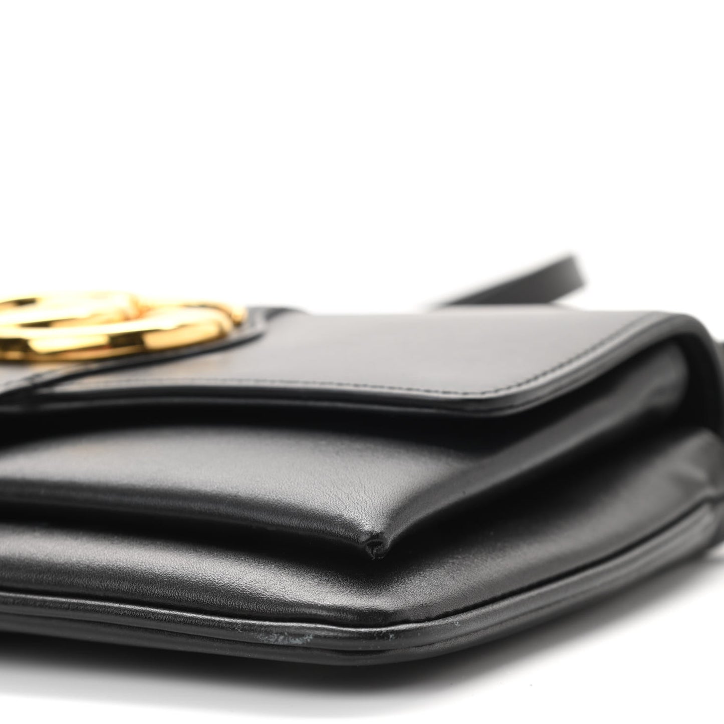 Vitello Palmellato Lux Small Arli Flap Shoulder Bag Black