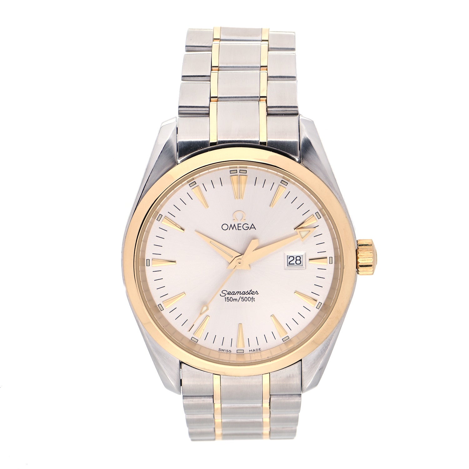 Omega Stainless Steel 18K Yellow Gold 39mm Seamaster Aqua Terra Quartz Watch 2317.30 1 of 4