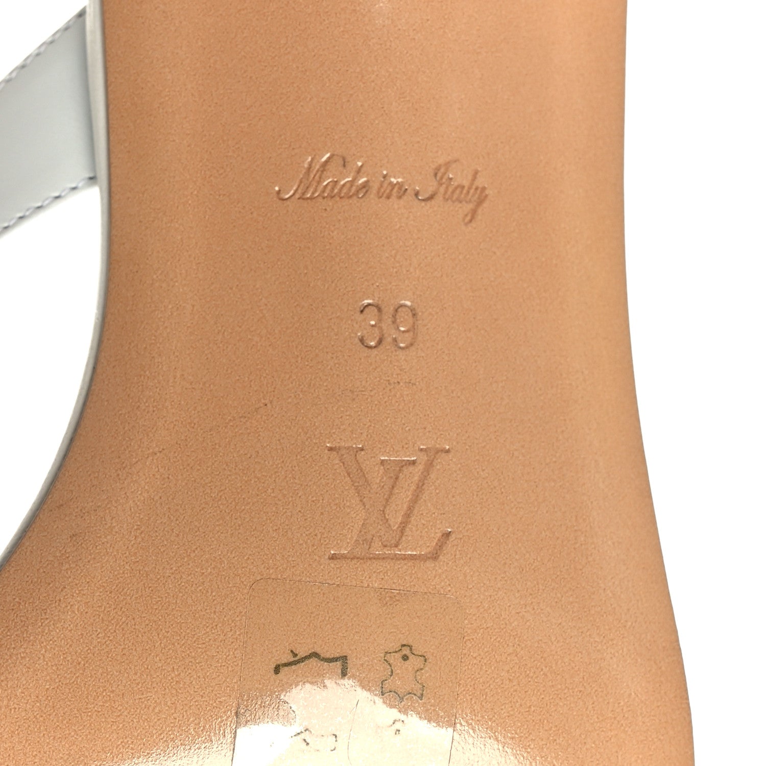 Louis Vuitton Calfskin Signature Thong Sandal 39 White 7 of 8