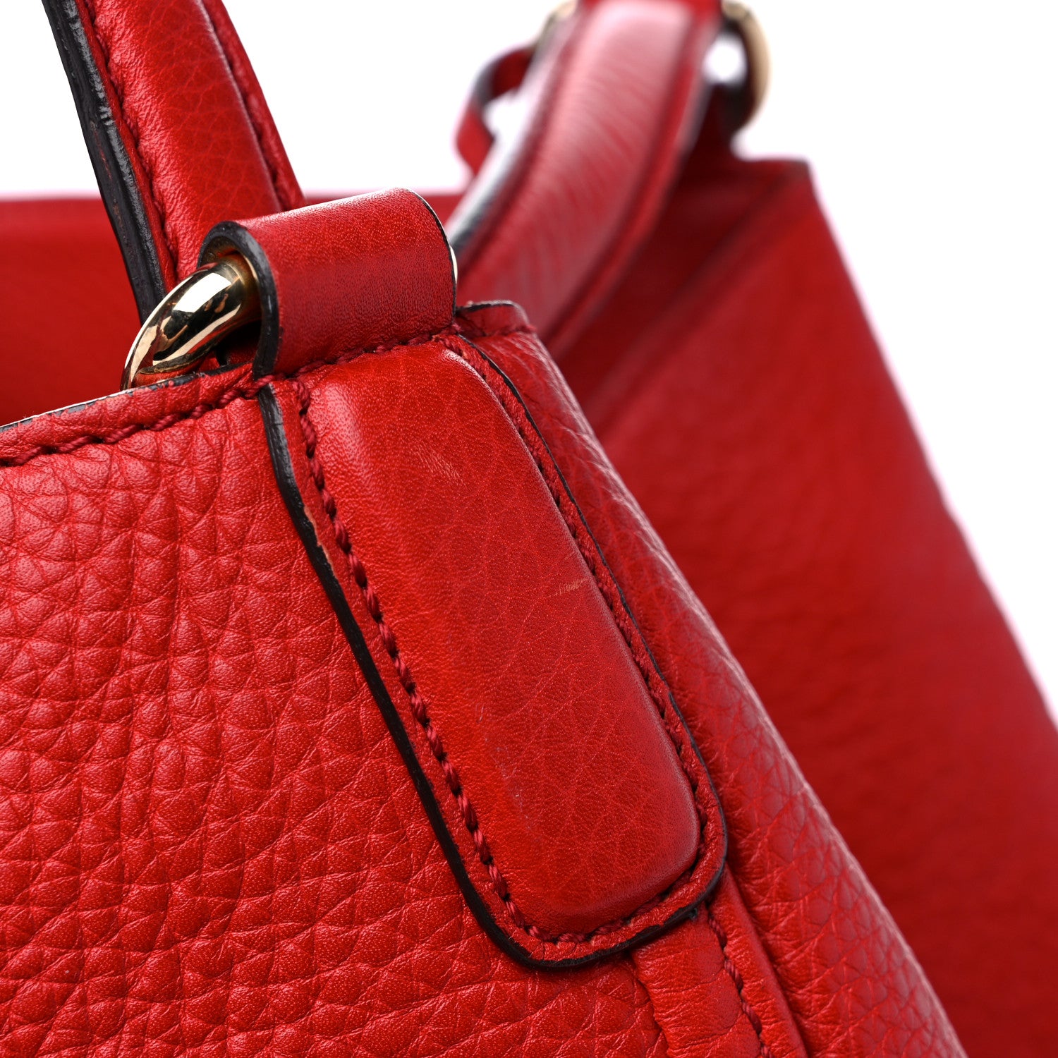 Gucci Pebbled Calfskin Large Soho Shoulder Bag Red 18 of 18