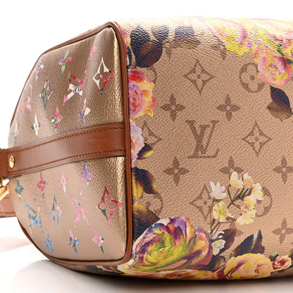 Louis Vuitton Metallic Monogram LV Garden Speedy Bandouliere 25 Gold 8 of 9