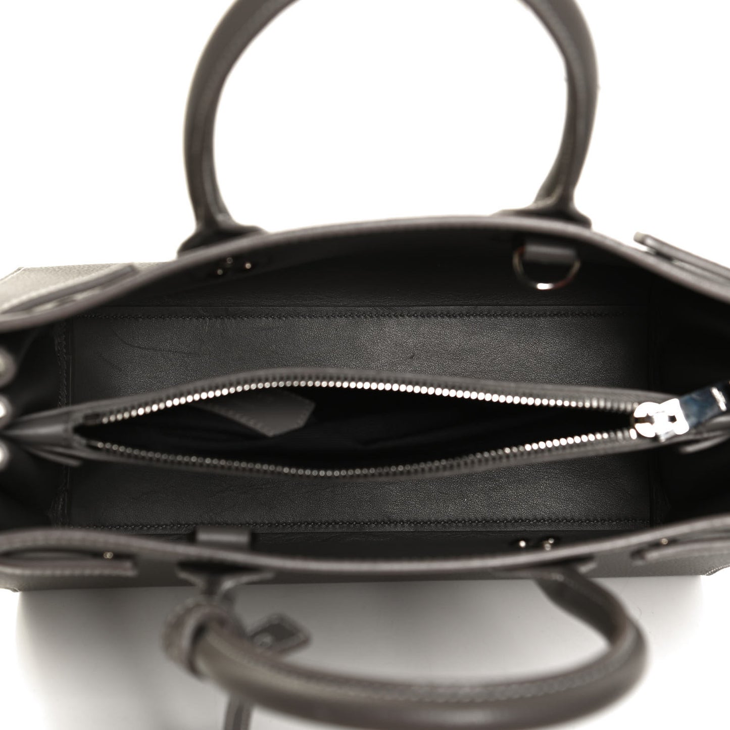 Grained Calfskin Small Sac De Jour Fog