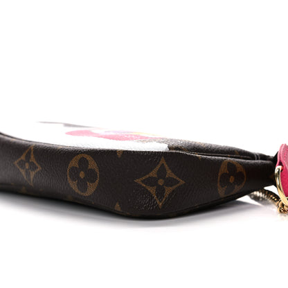 Louis Vuitton Monogram 2019 Christmas Animation Mini Courchevel Pochette Accessories Fuchsia 10 of 11