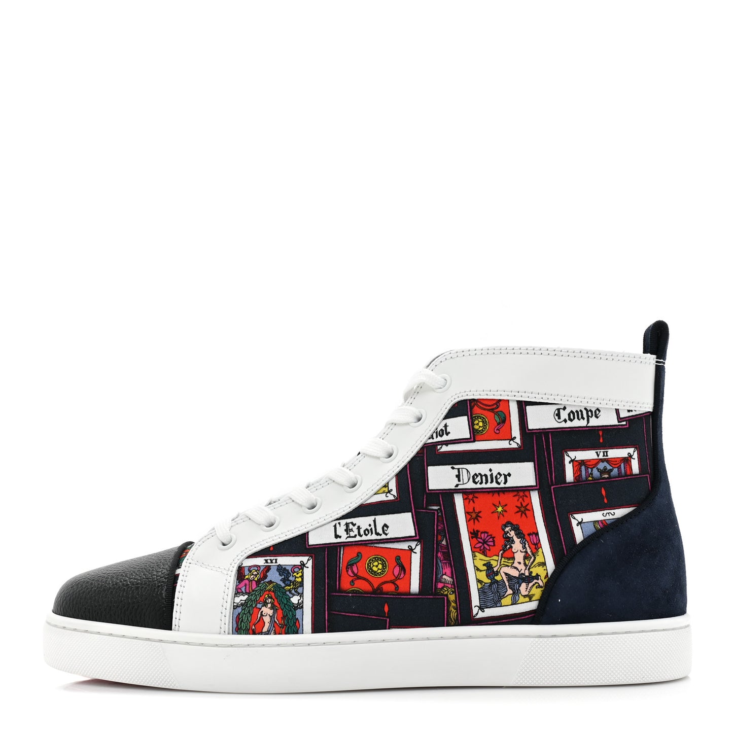 Mens Louis Tarot Print Orlato Flat Sneakers 44 Black Multicolor