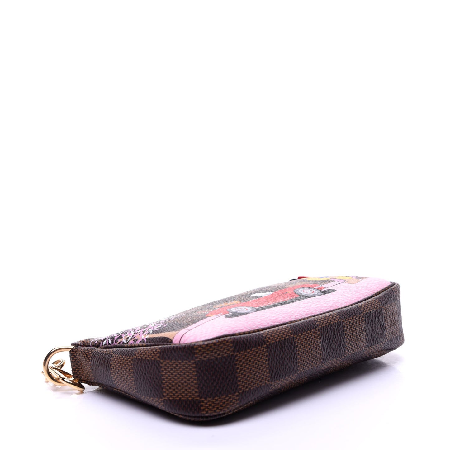 Damier Ebene 2019 Christmas Animation Mini Pochette Accessories Red
