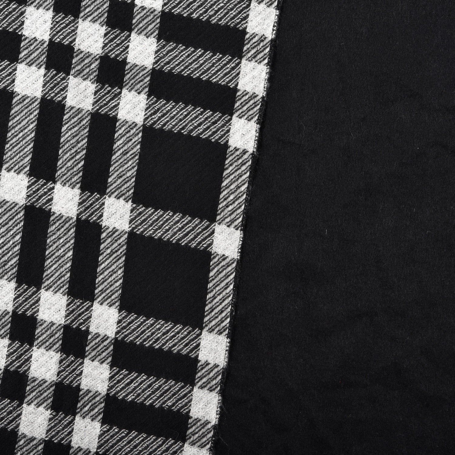 Burberry Cashmere Classic Check Fringe Scarf Black 3 of 5