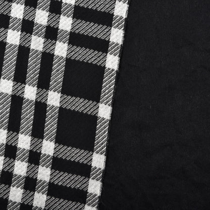 Burberry Cashmere Classic Check Fringe Scarf Black 3 of 5