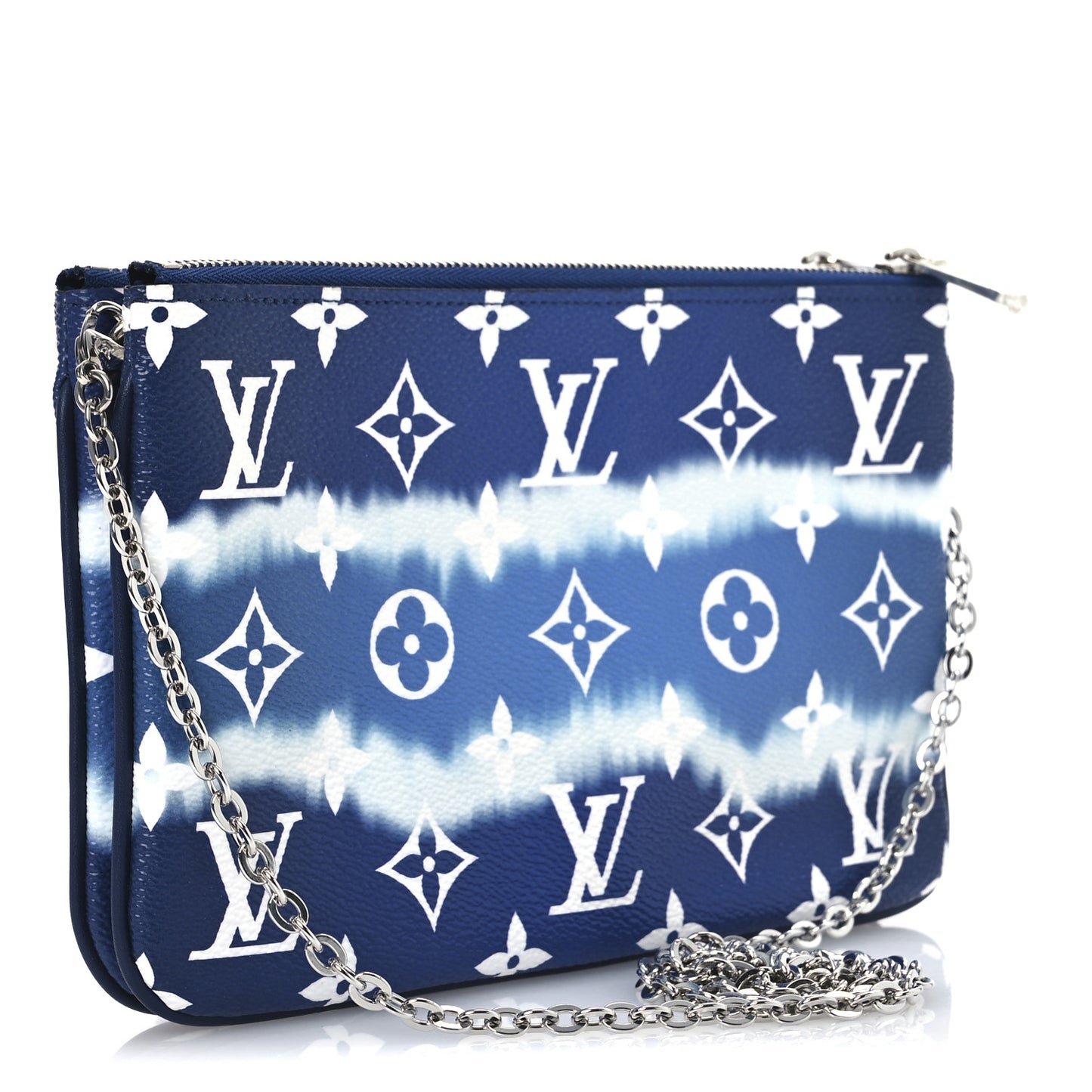 Monogram Giant Escale Double Zip Pochette Blue