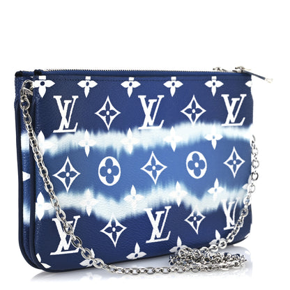 Louis Vuitton Monogram Giant Escale Double Zip Pochette Blue 3 of 13