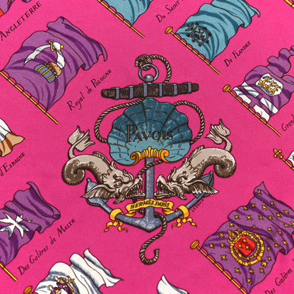Hermes Silk Pavois Pocket Square Scarf 2 of 4