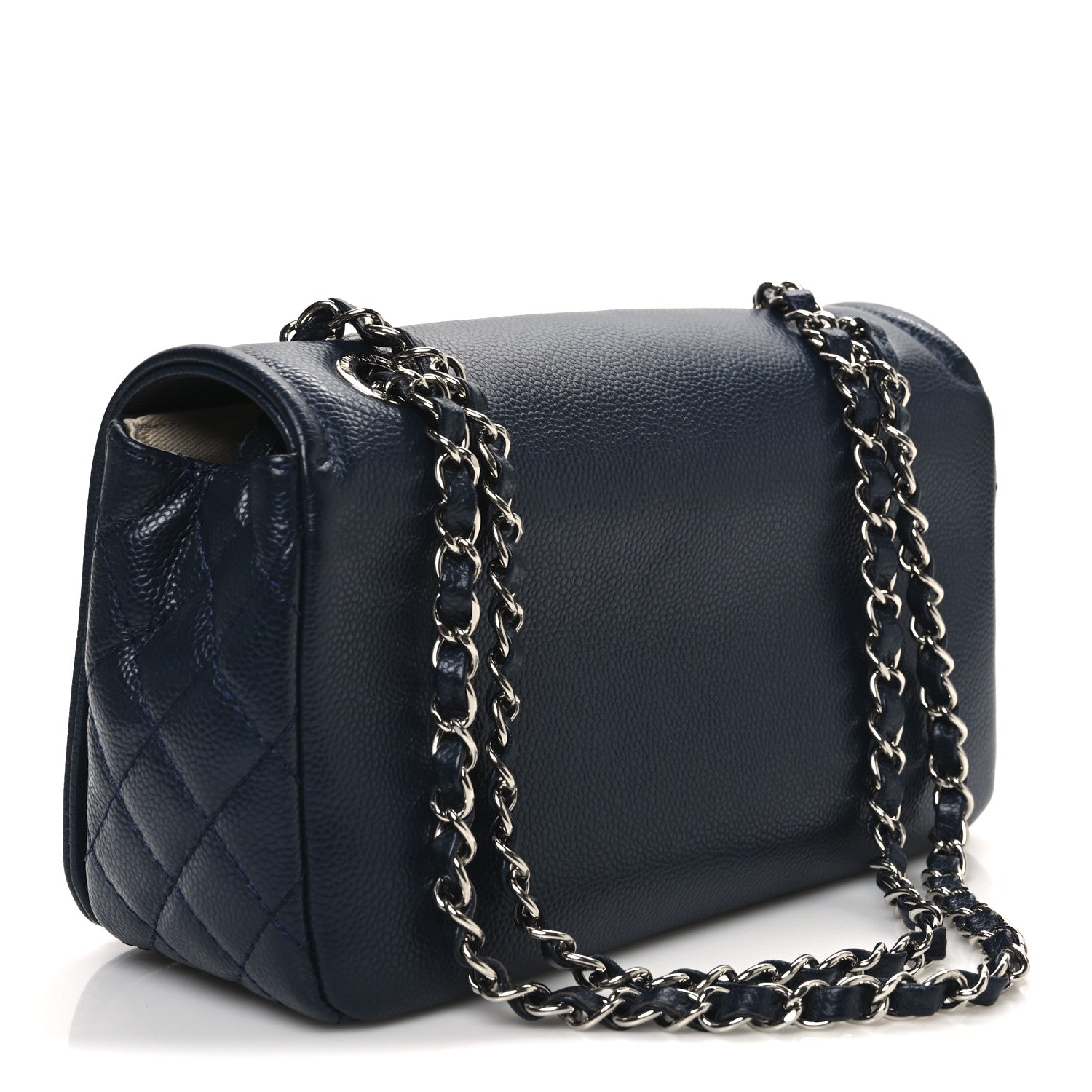 Chanel Caviar Medium Timeless CC Flap Navy Blue 3 of 10