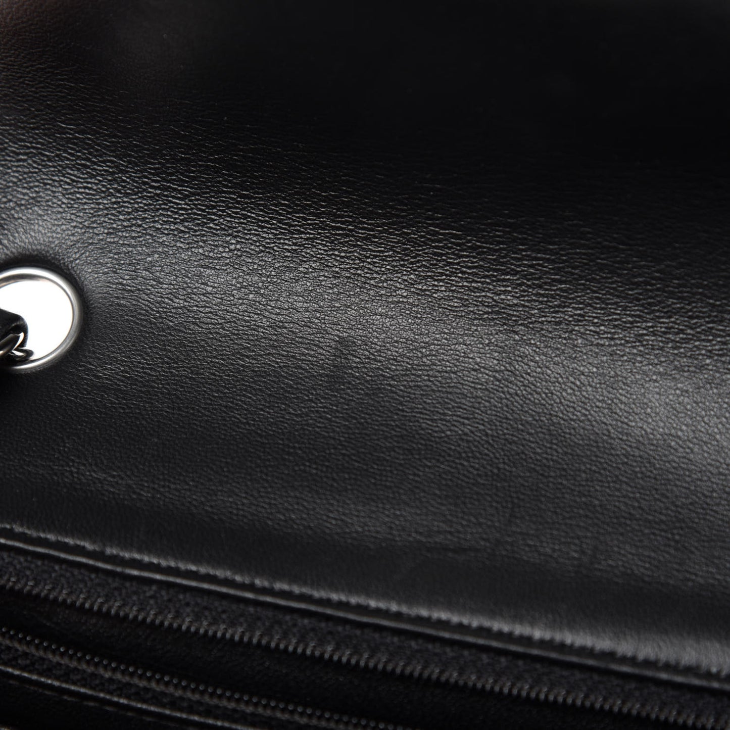 Lambskin Quilted Mini Rectangular Flap Black