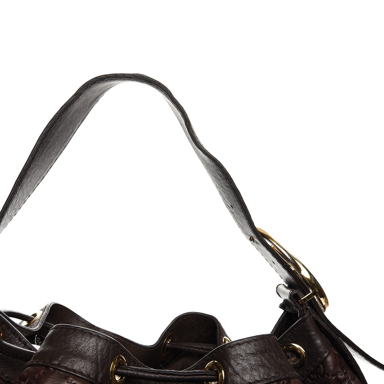 Gucci Guccissima Medium Interlocking Icon Shoulder Bag Dark Brown 10 of 10