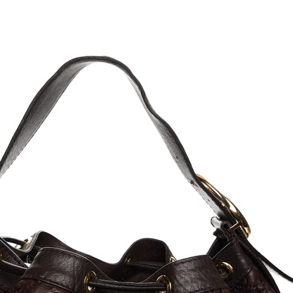 Gucci Guccissima Medium Interlocking Icon Shoulder Bag Dark Brown 10 of 10