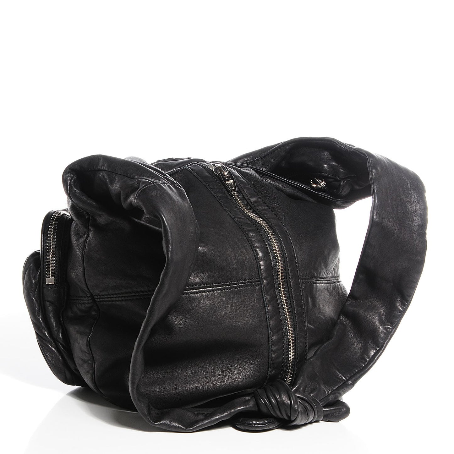 Lambskin Donna Hobo Black