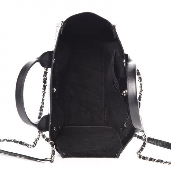 Chanel Caviar Small Studded Deauville Tote Black 5 of 8