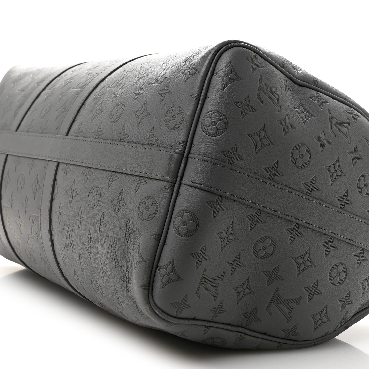 Louis Vuitton Calfskin Monogram Shadow Keepall Bandouliere 50 Anthracite gray 8 of 12