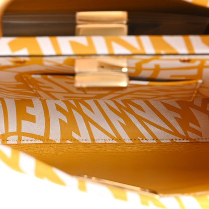 Fendi X SARAH COLEMAN Vitello Liberty Shiny Nappa Plexiglass FF Vertigo Mini Peekaboo Iconic Satchel Mimosa White 5 of 14