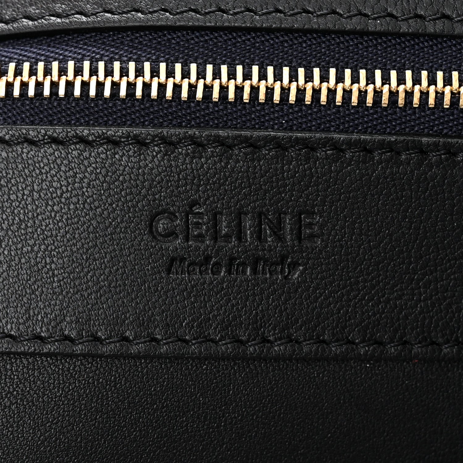 Celine Lambskin Horizontal Cabas Black 6 of 10