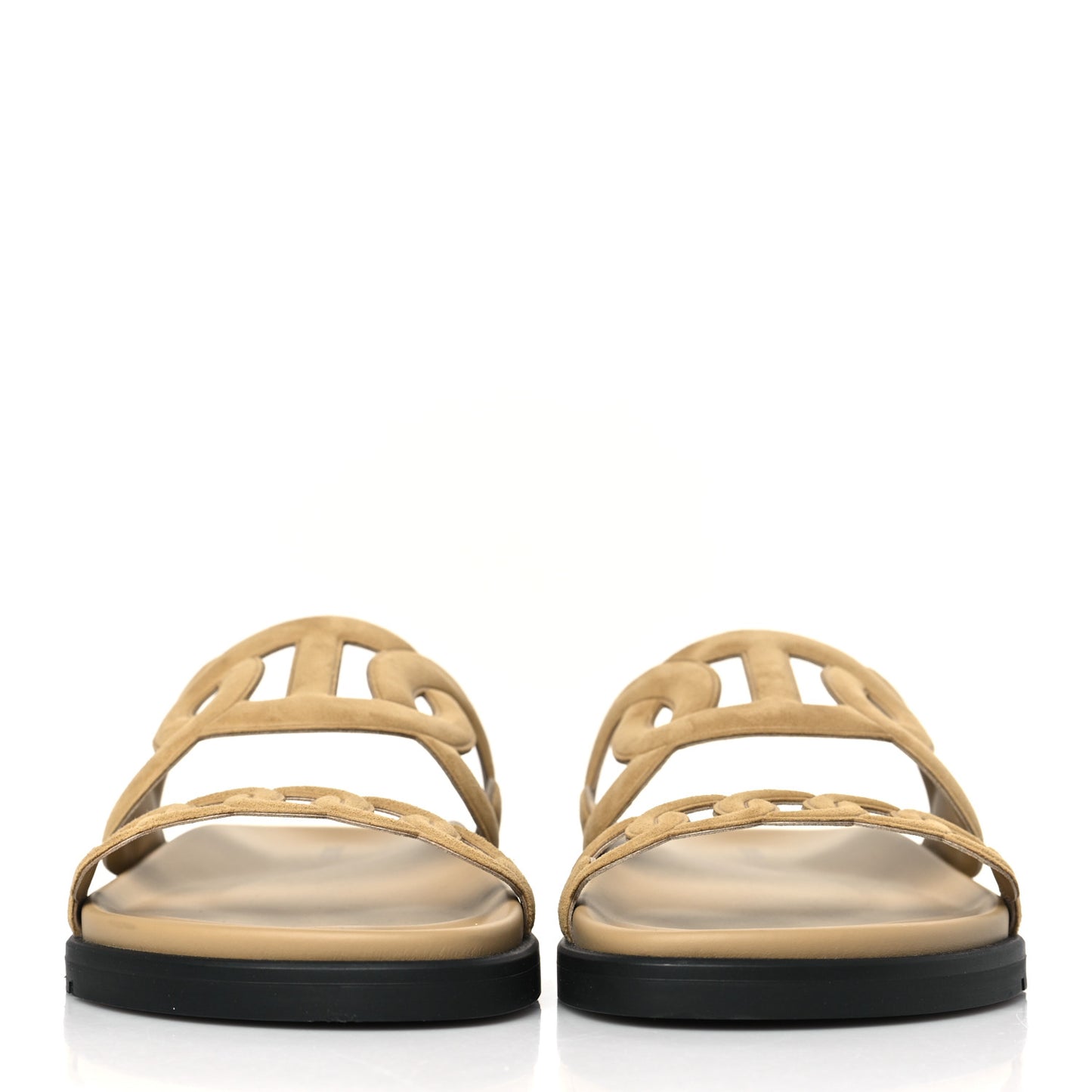 Suede Goatskin Extra Sandals 37.5 Beige Albatre