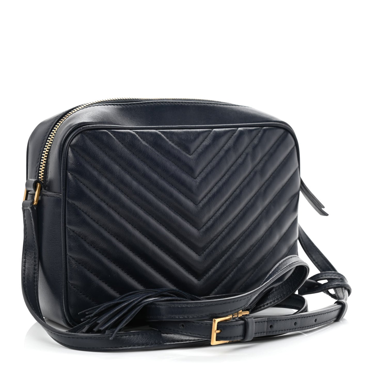 Calfskin Matelasse Monogram Lou Camera Bag Navy